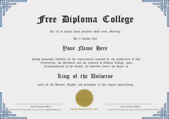 free certificate